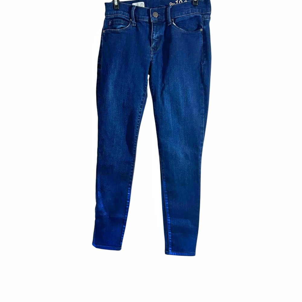 GAP 1969 Petite Size 25 Blue Sparkle Legging Jeans